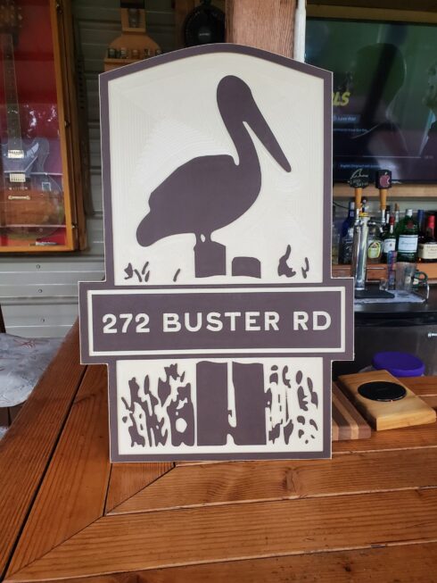 Weather Proof Two Tone Two Sided Sign 24"x12"x1/2" - Image 4 -visual description