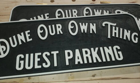Weather Proof Two Tone Sign 23"x14"x1/2" - Image 3 -visual description