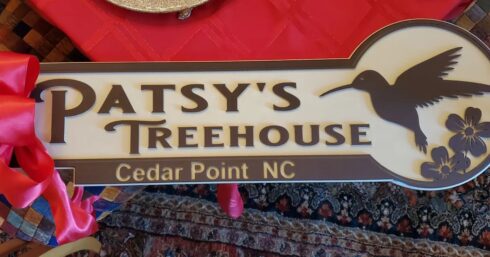 Weather Proof Two Tone Sign 23"x14"x1/2" -visual description