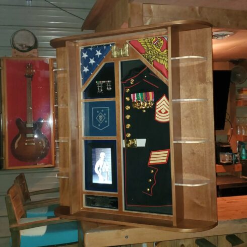 Formal USMC Uniform Shadow Box -visual description