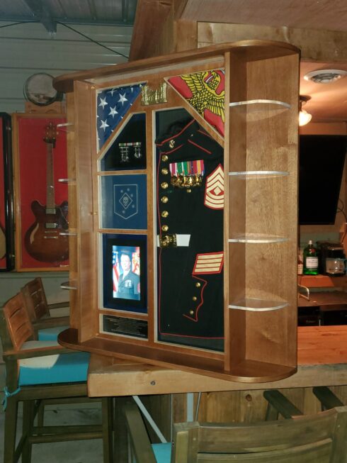 Formal USMC Uniform Shadow Box -visual description