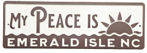 Emerald Isle Peace Sign -visual description