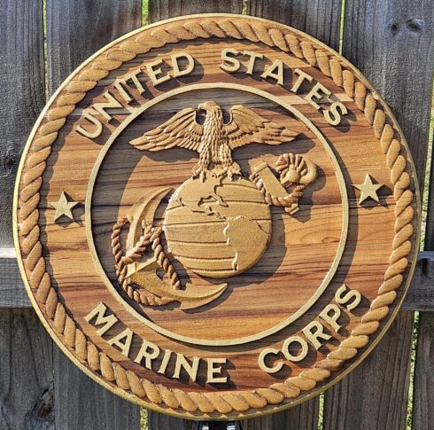 USMC EGA Carved 4 -visual description