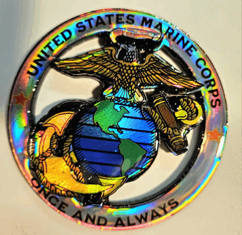 EGA Once and Always Badge -visual description