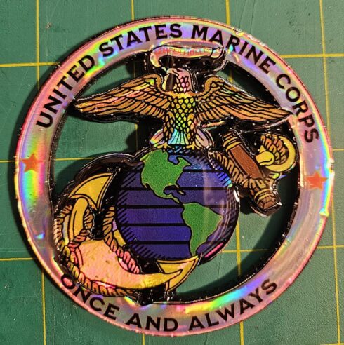 EGA Once and Always Badge -visual description