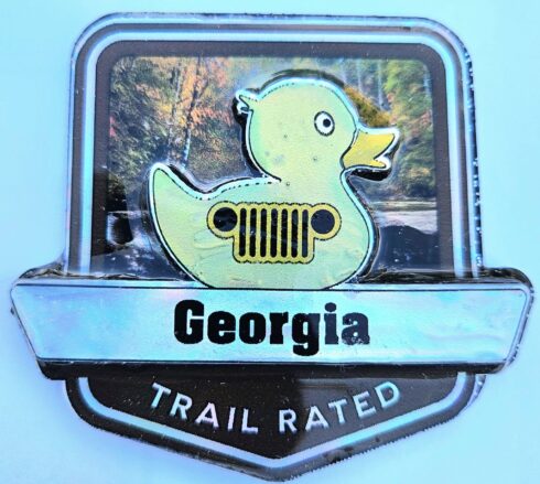 Georgia Jeep Trail Rated Medallion/Badge -visual description