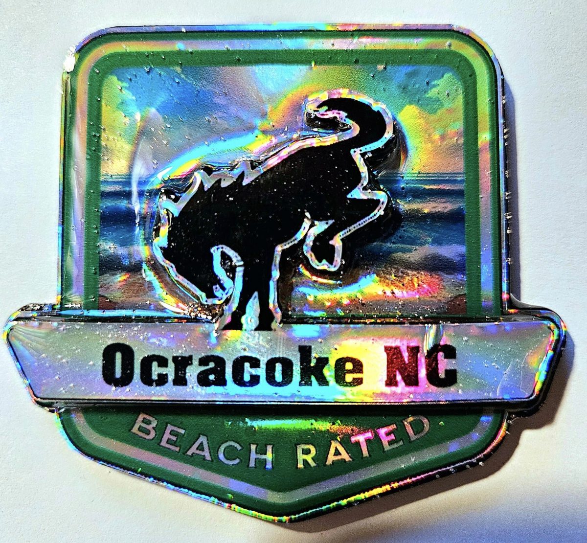 Ocracoke Beach Rated Bronco Medallion