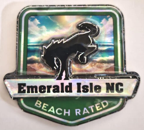 Emerald Isle Beach Rated Bronco Medallion