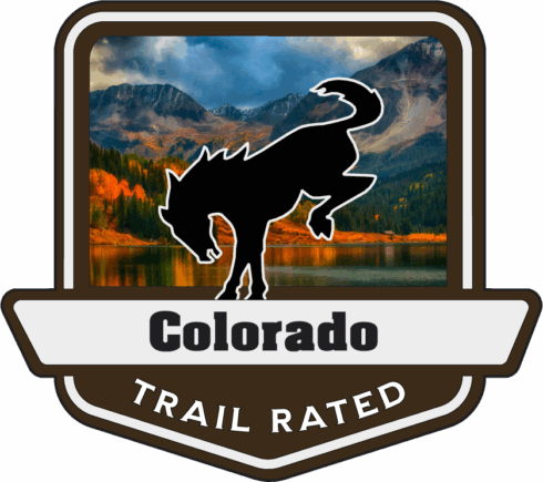 Colorado Trail Rated Bronco Medallion -visual description
