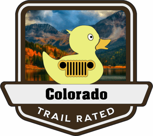 colorado Jeep Trail Rated Medallion/Badge -visual description