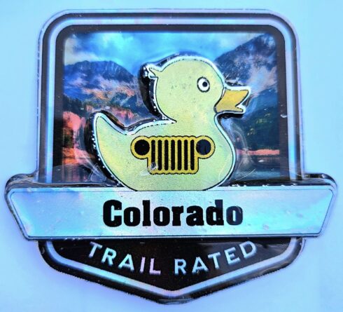 Colorado Jeep Trail Rated Medallion/Badge -visual description