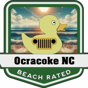 Ocracoke Beach Rated Jeep/Duck Medallion