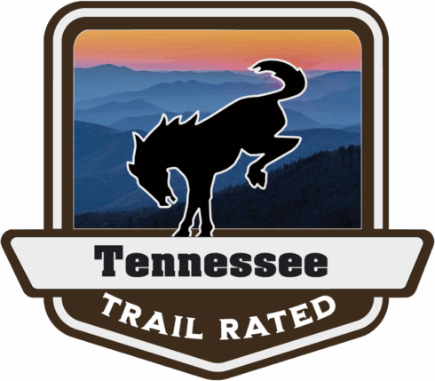 Tennessee Trail Rated Bronco Medallion -visual description