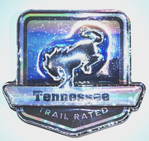 Tennessee Trail Rated Bronco Medallion/Badge -visual description