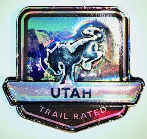 Utah Trail Rated Medallion/Badge -visual description