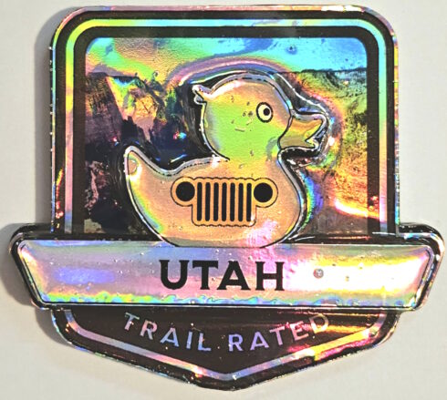 Utah Trail Rated Medallion/Badge -visual description