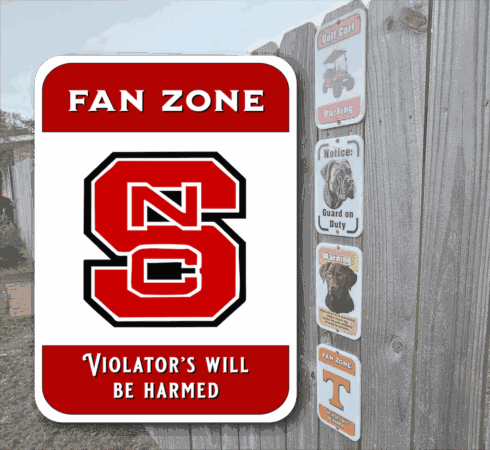 NCST FanZone Garden Sign -visual description