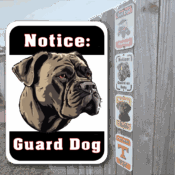Guard Dog Notice Garden Sign