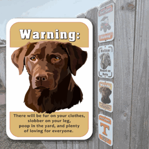 Warning Puppy sign