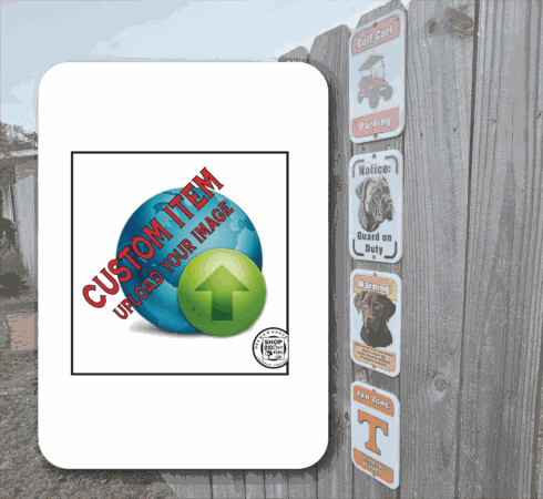 Custom Vinyl over Acrylic Sign -visual description