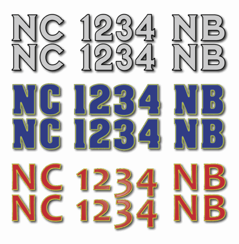 Boat Registration Numbers