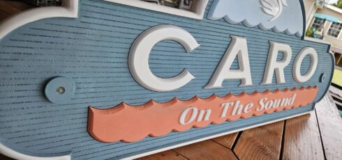 Carved Signs for Homes and Rentals -visual description
