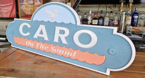 Carved Signs for Homes and Rentals -visual description