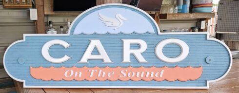 Carved Signs for Homes and Rentals -visual description
