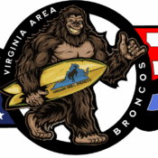 Virginia Area Broncos Mountains to Sea Stars and Bars