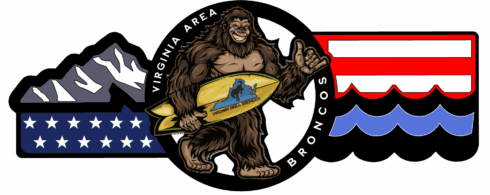 Virginia Area Broncos Mountains to Sea Stars and Bars
