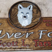 Carved Wood Sign
