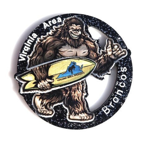 Virginia Area Broncos Medallion -visual description