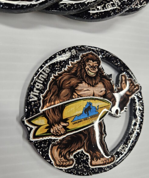 Virginia Area Broncos Medallion -visual description