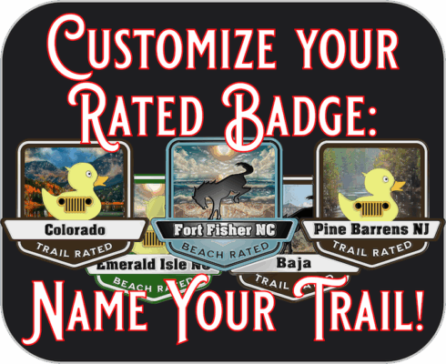 Trail Rated Medallion CUSTOM -visual description