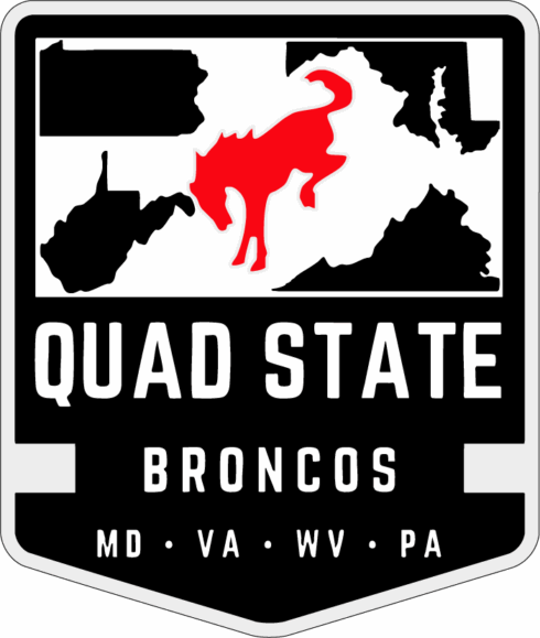 Quad State Broncos -visual description