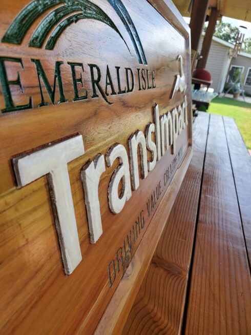 Carved Wood Sign