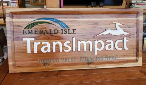 Carved Wood Sign