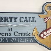Carved Sign -visual description