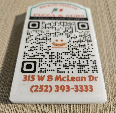 promo refrigerator magnet -visual description