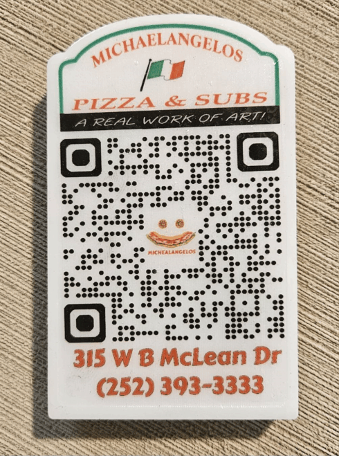 promo refrigerator magnet -visual description