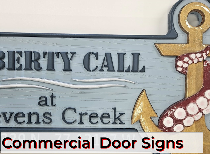 DWC Commercial Door Sign -visual description