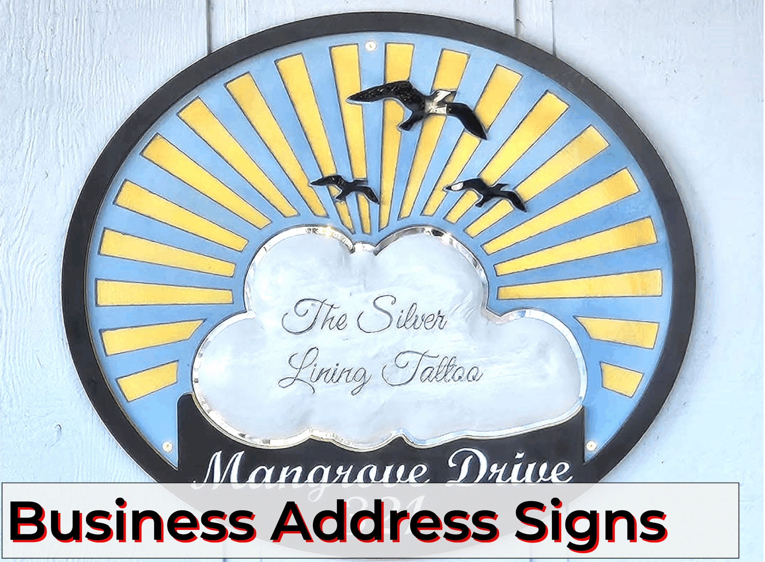 DWC Business Address Signs -visual description