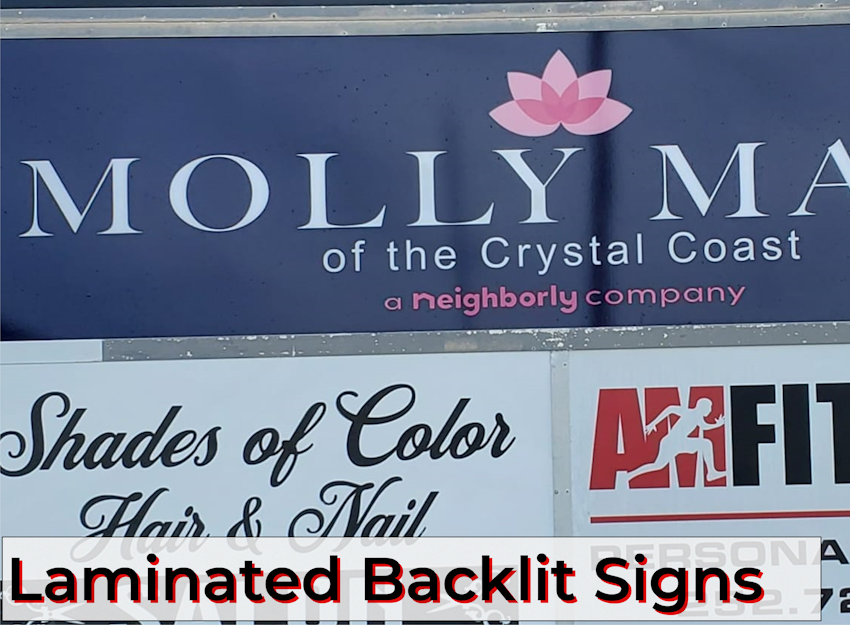 Vinyl Laminated Acrylic for Backlit Sign by the panel -visual description